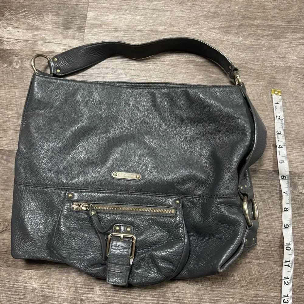 Michael Kors Austin Hobo Bag In Grey Pebbled Leather
